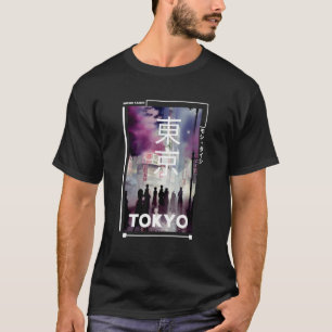 Japanese Glitch Cyberpunk Tokyo Streetwear Aesthet T-Shirt