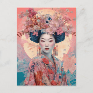 Japanese Goddess Fantasy Art Postcard