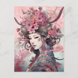 Japanese Goddess Fantasy Art Postcard