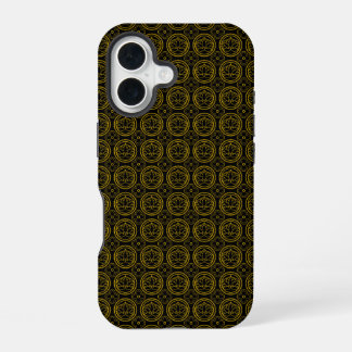 Japanese Gold & Black Hasu iPhone 16 Case