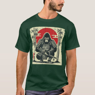 Japanese Gorilla Samurai Vintage Warrior Art Men W T-Shirt