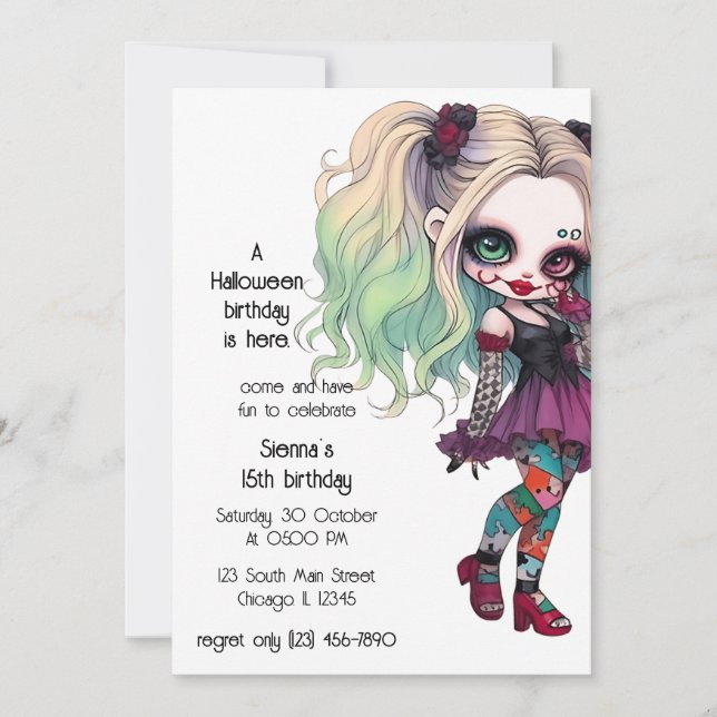 Japanese Gothic Invitation (Front)