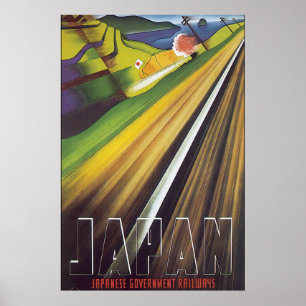 Japanese Government Railways Vintage Travel Poster
