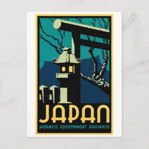 Japanese Government Railways Vintage World Travel Postcard