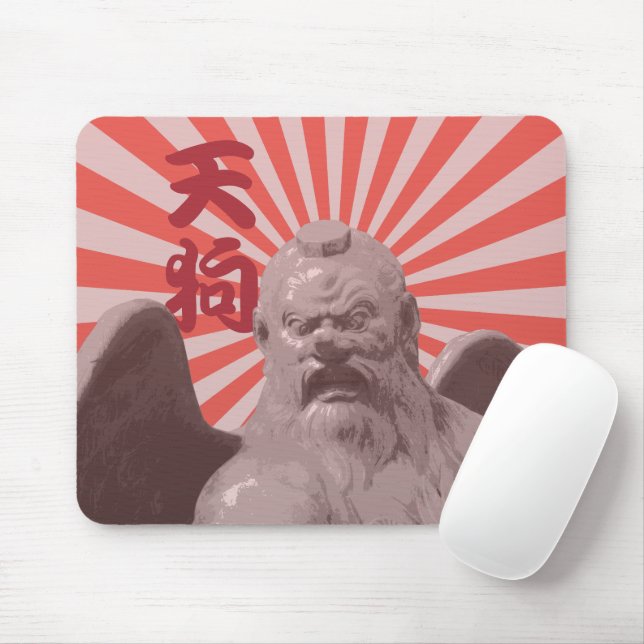 Japanese Great Tengu Yokai Mouse Mat (With Mouse)