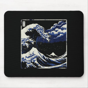 Japanese Great Wave Off Kanagawa Ukiyo-e Art Men W Mouse Mat