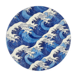 Japanese Great Wave Pattern Ocean  Cutting Board