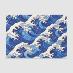 Japanese Great Wave Pattern Ocean Tissue Paper