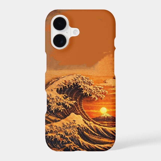 Japanese Great Wave Sunset Phone Case | Hokusai |  (Back)