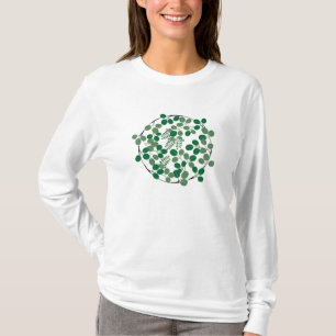 Japanese Green Leaf Circle T-Shirt