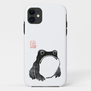 Japanese Grumpy Frog Toad Unimpressed Animal Funny iPhone 11 Case