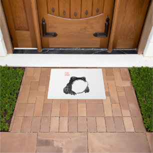 Japanese Grumpy Frog Toad Unimpressed Animal Funny Doormat