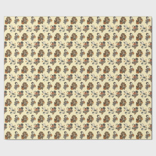 Japanese Halloween Kitsune Pumpkin Yokai Pattern Wrapping Paper