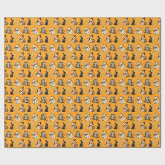 Japanese Halloween Yokai Pattern Wrapping Paper