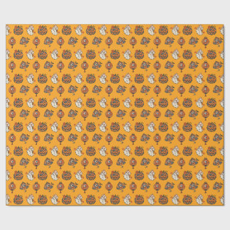 Japanese Halloween Yokai Pattern Wrapping Paper