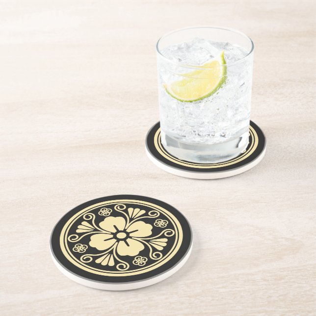 Japanese Hanabishi Crest (Kamon) Coaster (Side)