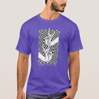 Japanese Hands With Rock N Roll Mudra On Chess ret T-Shirt