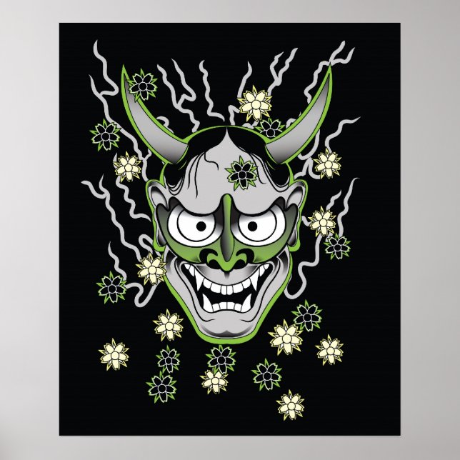 Japanese Hannya Mask Poster (Front)