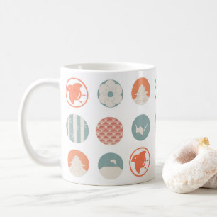 Japanese Heritage Design - Pastel Tones Coffee Mug
