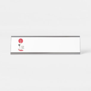 Japanese Heron Kanji Desk Name Plate