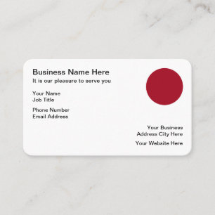 Japanese Hinomaru Circle Of Sun Business Cards