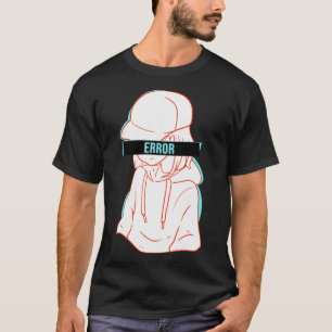 Japanese Hipster Girl Retro 3D Error T-Shirt