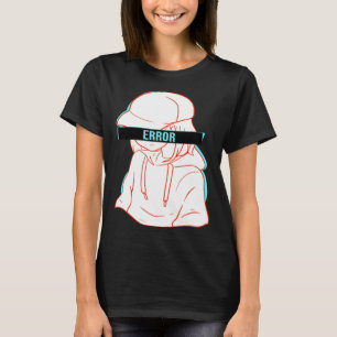 Japanese Hipster Girl Retro 3D Error T-Shirt