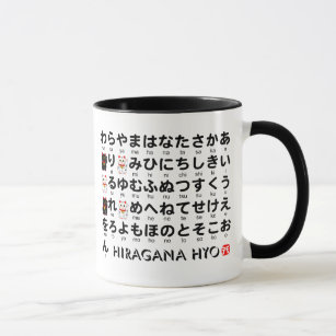 Japanese Hiragana & Katakana table (Lucky Cat) Mug