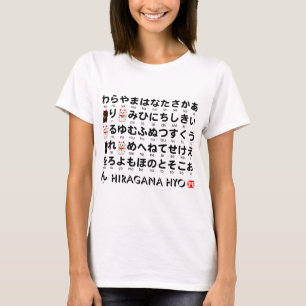 Japanese Hiragana table (Lucky Cat) T-Shirt