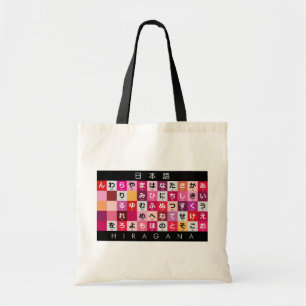 Japanese Hiragana table Tote Bag