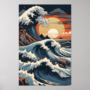 Japanese Hokusai Poster