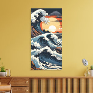 Japanese Hokusai Wave Canvas Print