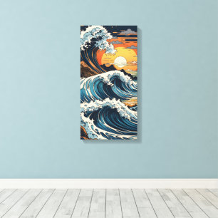 Japanese Hokusai Wave Canvas Print