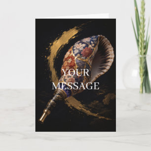 Japanese Horagai Conch Shell Gold Art Card
