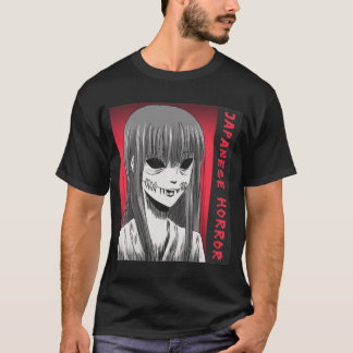 Japanese Horror Anime Stitched Mouth T-Shirt