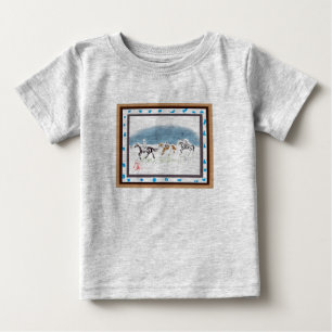 Japanese horse samurai art equestrian sumi baby T-Shirt