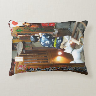 Japanese Humour - Dog Pulling Pants Down Decorative Cushion