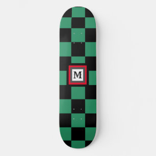 Japanese Ichimatsu Checkered Pattern Skateboard