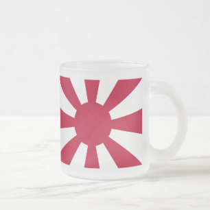 Japanese Imperial Navy General Flag Frosted Glass Coffee Mug