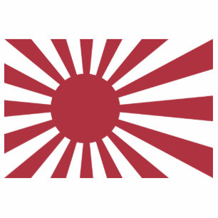 Japanese Imperial Rising Sun Flag Japan Photo Sculpture Magnet