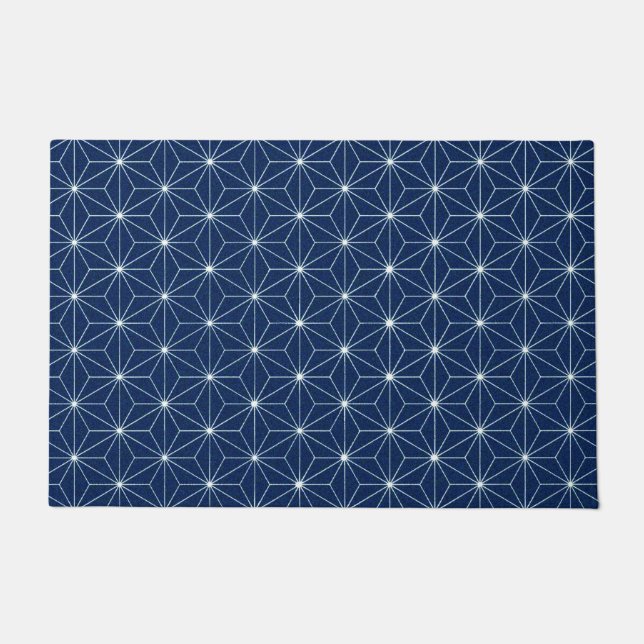 Japanese Indigo Blue Doormat (Front)