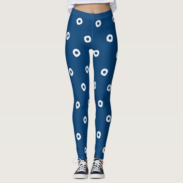 Japanese Indigo Blue Leggings (Front)