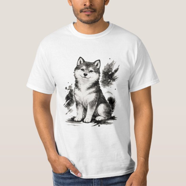 【Japanese Ink Puppy T-Shirt】 T-Shirt (Front)