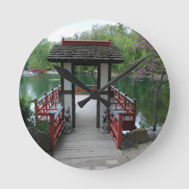 Japanese Inspiration Round Clock (Front)