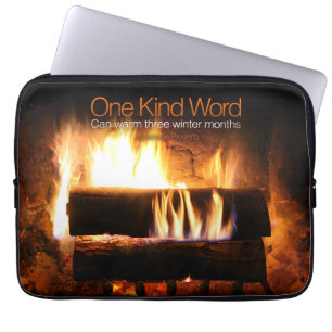 Japanese Inspirational Proverb "Kindness" Laptop Sleeve