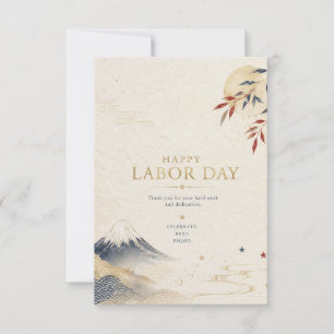 Japanese Inspired Labor Day Thank You Card 
