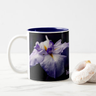 Japanese Iris Beauty Flower Personalised Two-Tone Coffee Mug