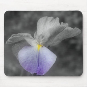 Japanese Iris Flower Black White Mousepad