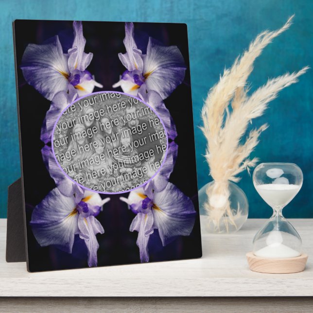 Japanese Iris Flower Create Your Own Photo Plaque (Side)