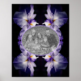 Japanese Iris Flower Frame Create Your Own Photo Poster